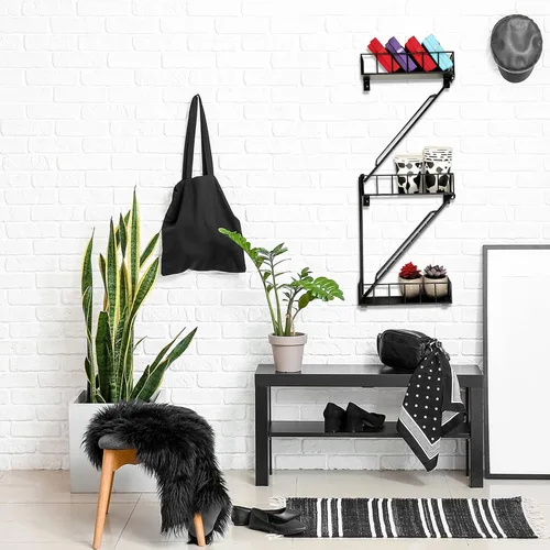Miniatura 5 de Zonon Estante de pared de escape de incendios, estantes de escalera de metal, decoración de pared, estantes flotantes, estante de figura de acción
