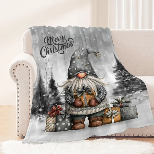 Miniatura 20 de Manta de Navidad para bebé, pequeña, roja, con copos de nieve de Navidad, manta de invierno y vacaciones, manta para arrullo de niños pequeños