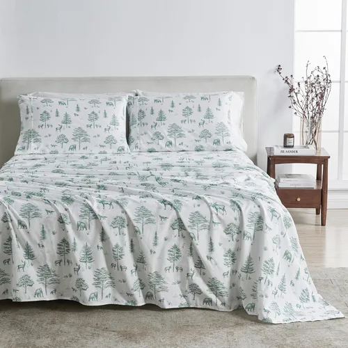 Miniatura 10 de Great Bay Home Juego de sábanas de microfibra tamaño King - Decoración Lodge juego de sábanas de cama de 4 piezas - Ropa de cama de microfibra 10