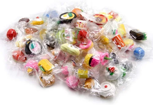 Miniatura 3 de Cllayees Juego de 72 borradores surtidos de lápices de alimentos, pastel de postre, fruta, borradores, juguetes para niños, recompensa, fiesta