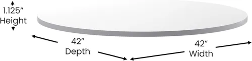 Miniatura 3 de Flash Furniture Glenbrook - Mesa redonda de 42 pulgadas con parte superior laminada reversible blanca o gris (paquete de 1)
