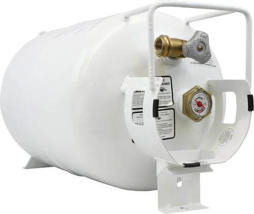Miniatura 7 de Flame King YSN201HZL - Cilindro de tanque de propano horizontal de acero de 20 libras para fogatas y mesas, calentadores de patio, barbacoas