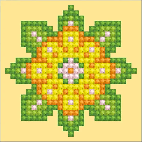 DIAMOND DOTZ Kit de pintura de diamantes con 1 patrón de mandala de flores para adultos, kits de arte de diamantes, un relajante kit de manualidades
