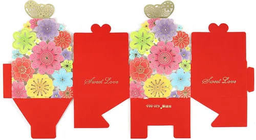 Miniatura 3 de Kslong Juego de 50 unidades por juego de cajas de regalo de galletas con diseño de mariposas y flores, cajas de regalo románticas de boda, bonita
