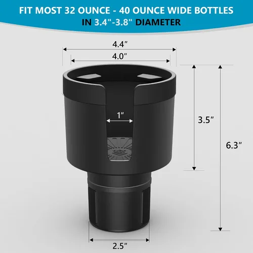 Miniatura 6 de Seven Sparta Expansor de portavasos con soporte para teléfono y acceso para cables, organizador de automóvil 3 en 1, caja de almacenamiento lateral