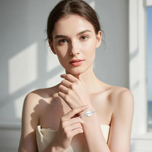 Miniatura 5 de Delicado reloj de pulsera de cristal para ella, reloj analógico resistente al agua 3ATM, regalo de aniversario para esposa, hija, mamá