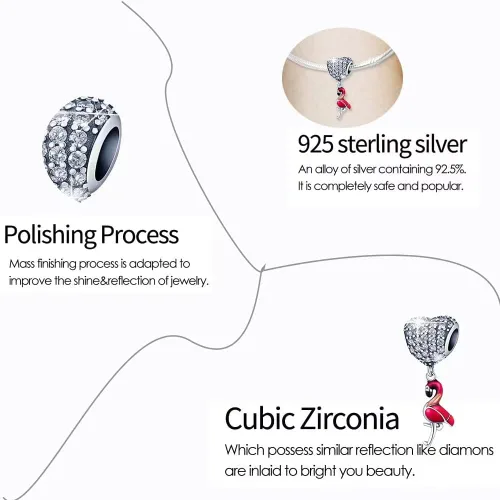 Miniatura 3 de Abalorios de plata de ley 925 para pulseras Pandora, regalos de joyería para mujer y niña.