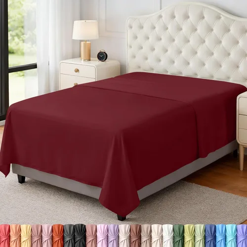 Miniatura 46 de Utopia Bedding Sábanas Planas - Paquete de 6 - Tela de Microfibra Cepillada Suave - Sábana Superior Resistente al Encogimiento y Decoloración - Gris