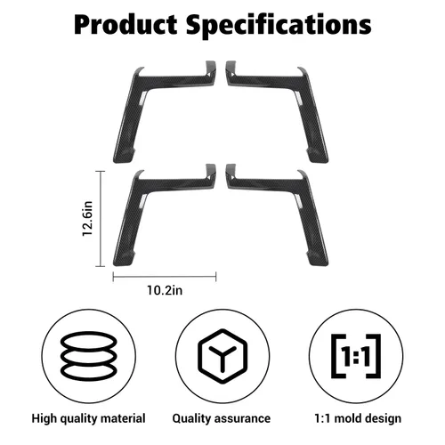 Miniatura 4 de Voodonala Panel de interruptores de ventana para Toyota 4Runner 2010-2024, cubierta de panel de manija lateral compatible con Toyota 4Runner SUV