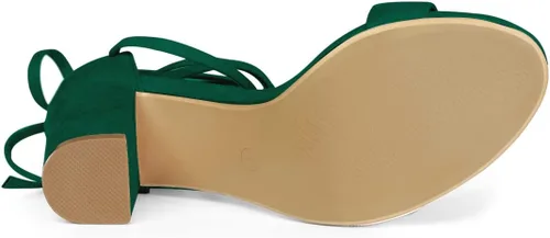 Miniatura 6 de Allegra K - Sandalias de tacón alto con cordones para mujer