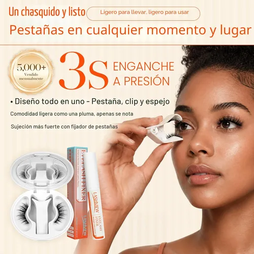 Miniatura 3 de LASHVIEW Pestañas magnéticas mejoradas con aplicador, pestañas magnéticas suaves, aspecto natural, reutilizables, no necesita pegamento, fáciles