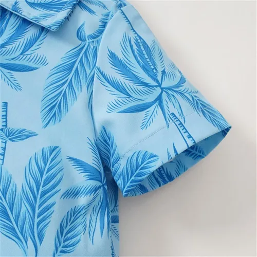 Miniatura 3 de ropa de niños de 2 a 4 años niños de manga corta dibujos animados hojas estampados camiseta tops pantalones cortos playa niño niños
