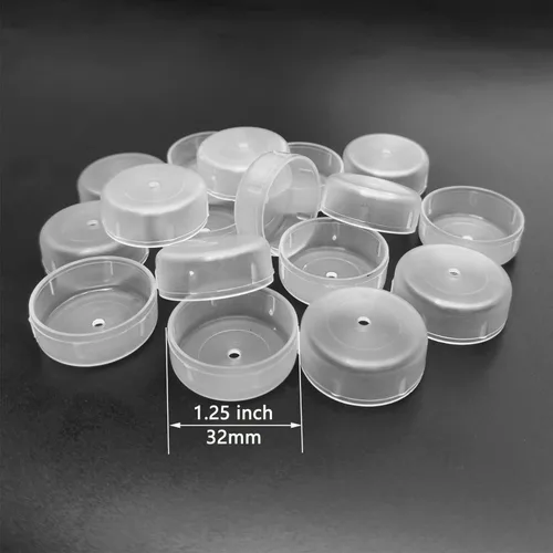 Miniatura 3 de Paquete de 24 protectores de suelo de hierro forjado de 1.25 pulgadas para muebles de patio, patas de silla al aire libre, transparentes. Outdoor