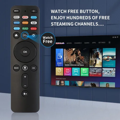 Miniatura 6 de RIVIERA Vizio - Control remoto por voz para todos los televisores inteligentes VIZIO compatibles con D, E, M, P, V, serie PX con micrófono, sin