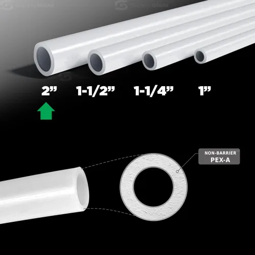 Miniatura 2 de Tubo Pex-A, Tubo en Bobina de 2" - 100 Pies, Sin Barrera, Blanco, Tubo de Agua Flexible