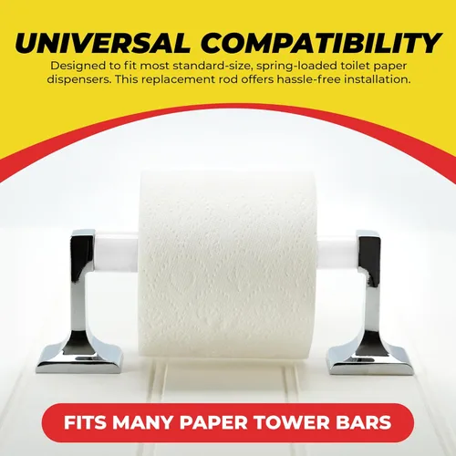 Miniatura 3 de Qualihome Universal de Reemplazo de Rodillo de Papel Higiénico con Resorte de Plástico, Blanco, Rodillo de Reemplazo de Papel Higiénico Blanco