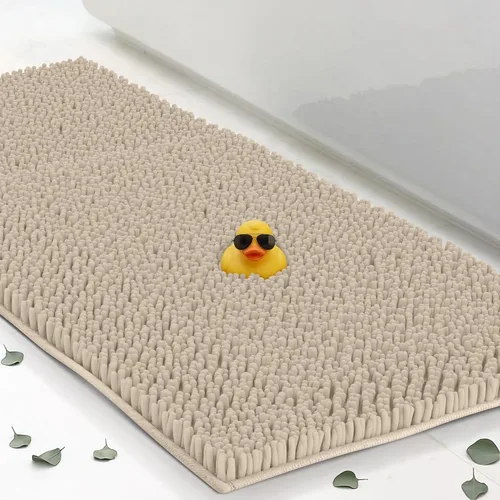 Miniatura 28 de ITSOFT Alfombra de Felpa para Baño 59x21 pulgadas, Tapetes de Baño Absorbentes Lavables a Máquina Antideslizantes, de Secado Rápido, Alfombras
