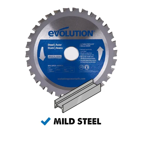 Miniatura 2 de Evolution Power Tools 5-3/8BLADEST Hoja de sierra de corte de acero, 5-3/8 pulgadas x 30 dientes