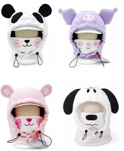 Miniatura 9 de Lindo animal esquí pasamontañas felpa snowboard máscara invierno deportes nieve accesorios sombrero Kawaii snowboard