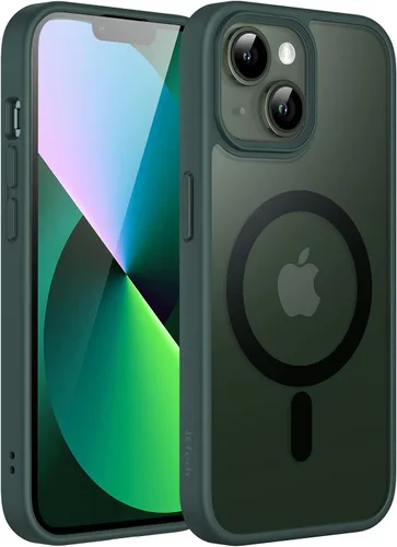 Miniatura 27 de JETech Funda magnética para iPhone 13 de 6.1 pulgadas, compatible con MagSafe, translúcida mate, delgada, a prueba de golpes, color negro