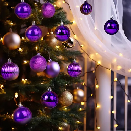 Miniatura 35 de AMS Esferas de Navidad de 2.36 pulgadas/60mm, 34 unidades, adornos grandes, decoraciones para fiestas, inastillables, colgantes festivos para Negro