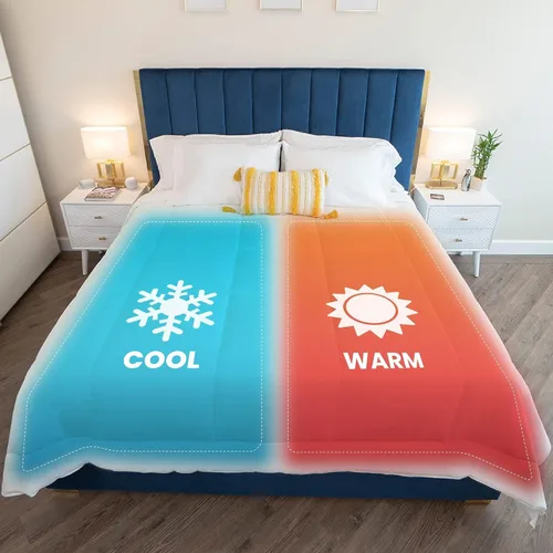 SöMN Kömforte - Edredón de doble zona para parejas, hipoalergénico, alternativo para él y para ella, mantiene a todo el mundo cómodo, lavable a