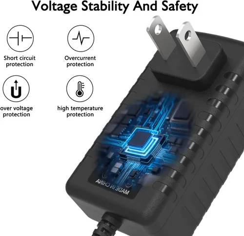 Miniatura 2 de Cargador adaptador de reproductor de DVD portátil de 12 V, universal compatible con Sunpin, Sylvania, Phillips, Craig, Cooau, DBPower, YOTON