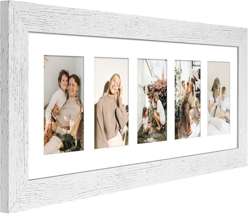 Miniatura 299 de Marcos de Fotos Collage de 13.5X15.5 con 7 Aberturas para Fotos de 4X6, Marco de Fotos Múltiples con Paspartú para Decoración de Pared, Grano