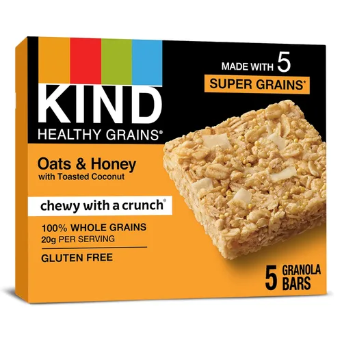 Miniatura 8 de Kind Granos saludables de granola, avena y miel con coco tostado, sin gluten, mezcla de aperitivos saludables, 0.18 onzas de proteína, 11 onzas, 3