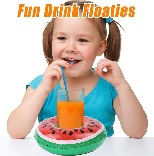 Miniatura 7 de Soporte inflable para bebidas, paquete de 25 flotadores, varios diseños, flotadores, portavasos para bebidas para despedida de soltera, fiesta