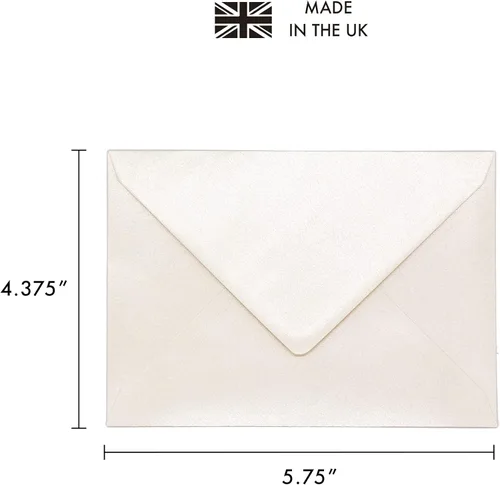 Miniatura 3 de Pukka Pad, Carpe Diem - Sobres engomados para tarjetas de felicitación e invitaciones, paquete de 25 sobres blancos frescos, A2, 4.38 x 5.75 pulgadas