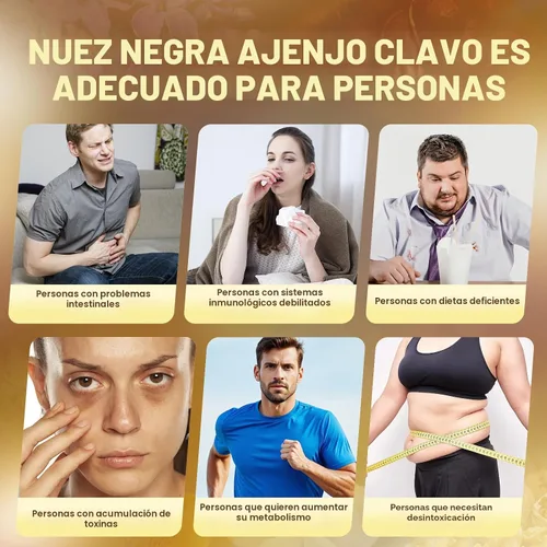 Miniatura 5 de Limpieza 18 en 1 de ajenjo de nogal negro para humanos, suministro para 80 días, porción de 6600 mg, limpieza intestinal rápida y salud digestiva