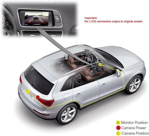 Miniatura 5 de Cámara de visión trasera de coche con ángulo de visión amplio de color de alta definición impermeable con visión nocturna para 4 Runner/Land Cruiser