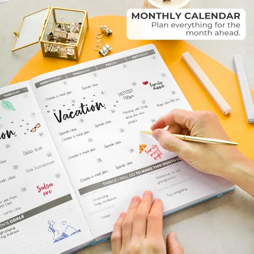 Miniatura 5 de Clever Fox Planner PRO – Planificador de vida semanal y mensual para aumentar la productividad, el manejo del tiempo y alcanzar tus objetivos, 8.5 x
