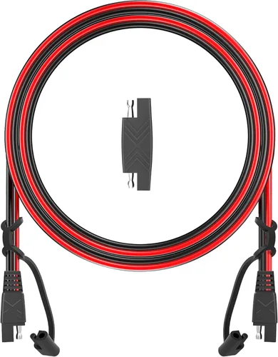 POWISER - Cable de extensión SAE a SAE de 3 pies, conector de desconexión rápida 16 AWG, para panel solar automotriz, enchufe SAE (3 pies (16 AWG))