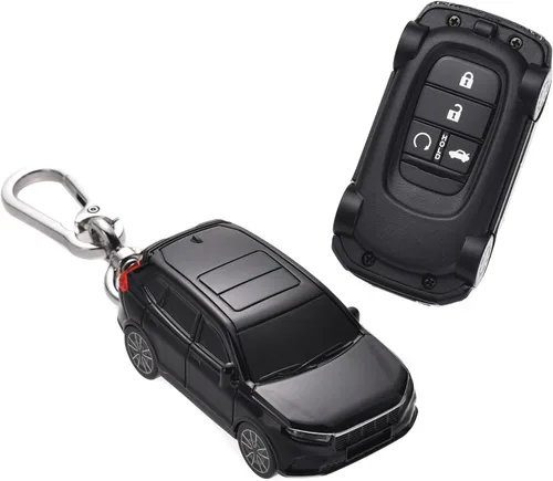 Miniatura 8 de para Funda de Llavero Honda - Estuche de llavero compatible con Honda Accord Civic CRV Pilot Odyssey Passport Llave Remota Inteligente - Negro