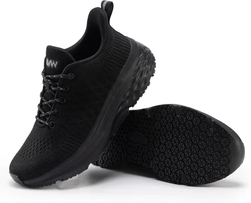 Miniatura 6 de AVW Zapatos de trabajo antideslizantes para mujeres, zapatillas deportivas resistentes al agua para caminar, zapatos para servicio de alimentos