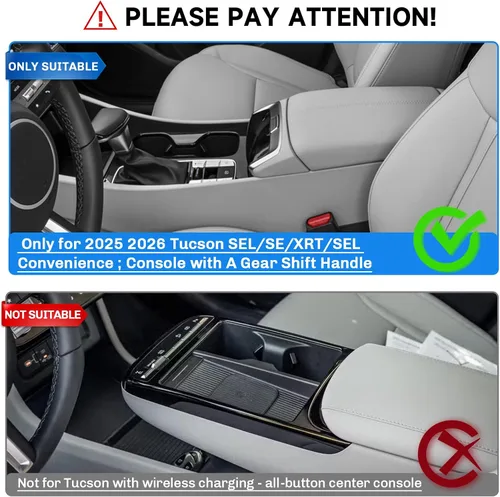 Miniatura 2 de SXCY Para Hyundai Tucson 2025 2026 [SE/SEL] Organizador de consola central para Hyundai Tucson 2025 2026 Accesorios para Hyundai Tucson 2025 2026