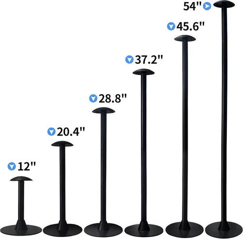 Miniatura 5 de NEXCOVER Soporte para cubierta de barco, paquete de 2 postes ajustables de ABS (12 pies a 54 pies), postes de cubierta de barco