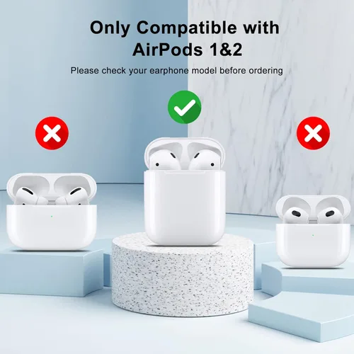 Miniatura 4 de Funda compatible con AirPods, funda de silicona suave con patrón de corazón dorado para AirPods de 2 y 1 generación con bonito llavero de mariposa