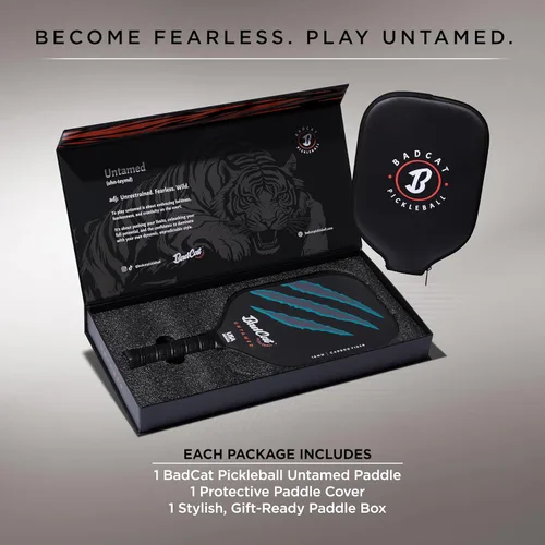 Miniatura 9 de Untamed Paddle Fibra de carbono T700 cruda para un máximo giro, potencia y control Diseño termoformado ligero profesional de 0.630 in Paleta