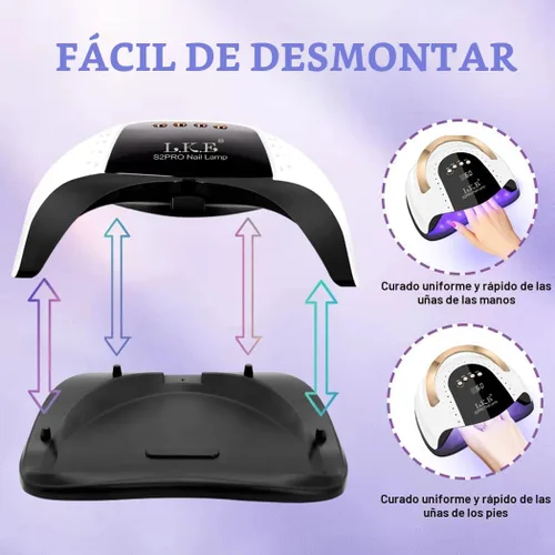 Miniatura 5 de Lámpara de uñas UV LED de 268 W, secador de uñas LKE para esmalte de gel, lámpara de uñas UV profesional con 4 temporizadores, luz de uñas con 57