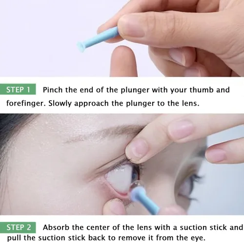 Miniatura 4 de MUQING 6 Piezas Herramienta de Eliminación de Lentes Esclerales Duras para RGP, Ventosa de Succión para Lentes de Contacto de Ojo de Silicona