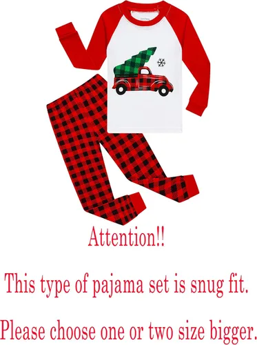 Miniatura 2 de Family Feeling - Conjunto de pijama de manga larga, diseño 100% de algodón, para niños pequeños