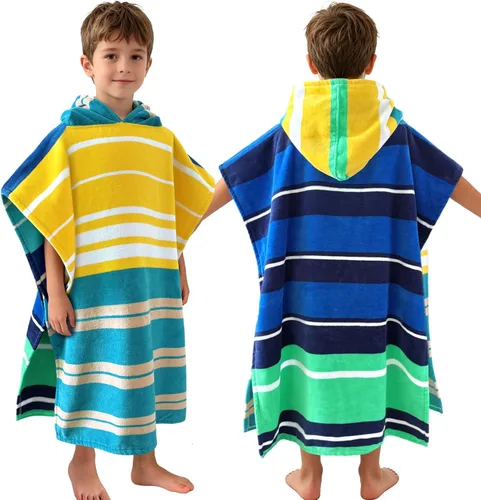 Miniatura 20 de Toallas con capucha para niños pequeños, de gran tamaño (2-4 años, 21 x 21 pulgadas), hechas de 100% algodón suave, toalla absorbente con capucha