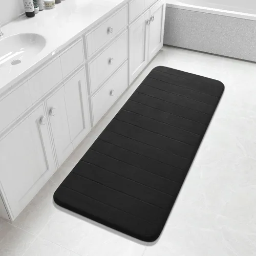 Miniatura 56 de Yimobra Tapete de baño de espuma viscoelástica, súper suave, absorbente, antideslizante, de secado rápido, lavable a máquina, tapete para bañera