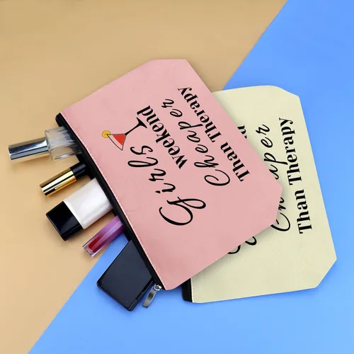 Miniatura 4 de Mikela Bolsa de cosméticos de regalo de fin de semana para, Azul+Rosa+Beige, S, Color sólido