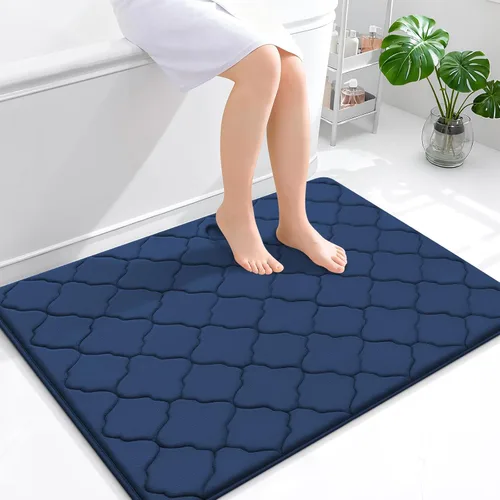 Miniatura 239 de OLANLY Alfombra de Baño de Espuma Viscoelástica de 24 x 16 pulgadas, Ultra Suave y Absorbente, Alfombras de Baño Antideslizantes, Cómodas, Lavables