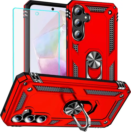 Miniatura 12 de Yiakeng Funda para Galaxy A32 5G, Samsung A32 5G, fundas protectoras de grado militar con anillo para Samsung Galaxy A32 5G (verde militar)