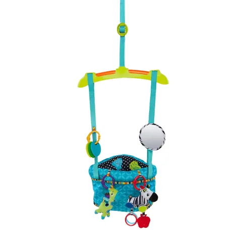 Miniatura 9 de Mecedora de puerta para bebé Bright Starts Bounce 'n Spring, de lujo, color azul